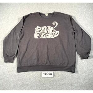 Vinyl Threads Sweatshirt Womens XL Black Fleece Crew Neck Pink Floyd Graphic